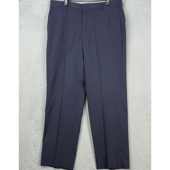 VINTAGE Brooks Brothers Mens Khakis Pants 37X30 Blue Chino 90s Y2K Made In USA